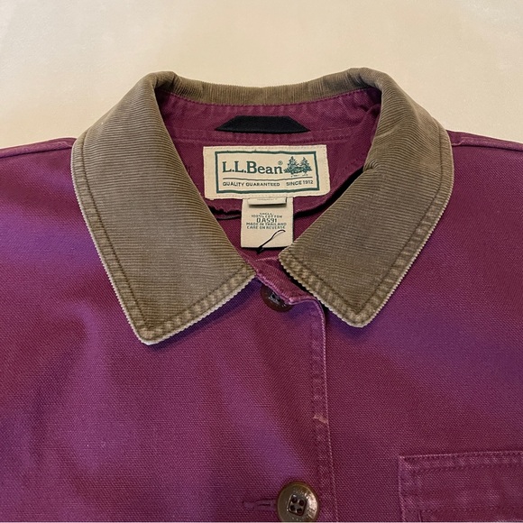 L.L. Bean Women’s Burgundy Barn Jacket Medium - Picture 4 of 13
